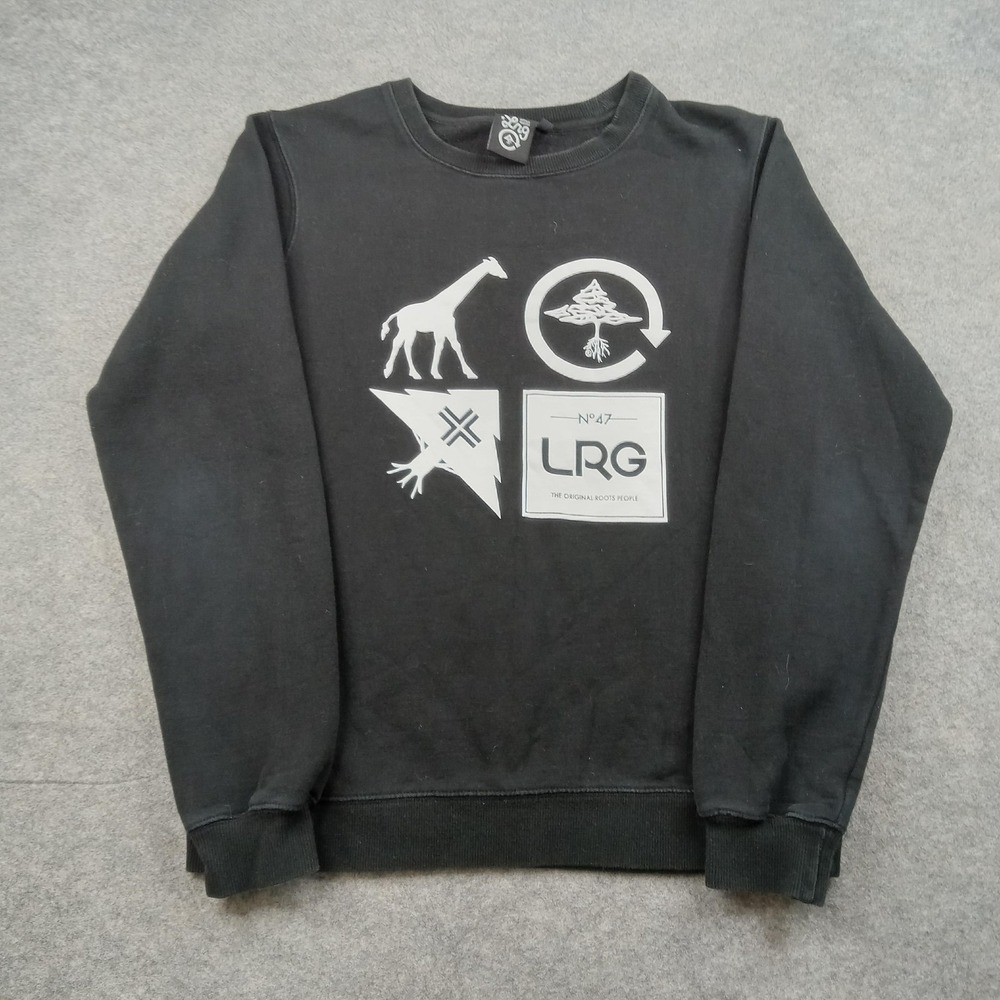 LRG Sweatshirt Mens Small Crewneck Graphic Pullover Streetwear Giraffe Sweater
